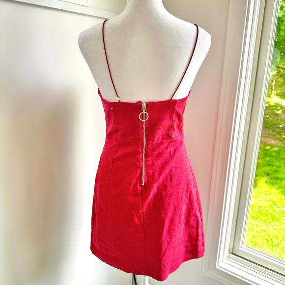 Lottie Moss NWT Red Mini Fit Flare Cocktail Party Dress XS Pac Sun - Picture 4 of 7